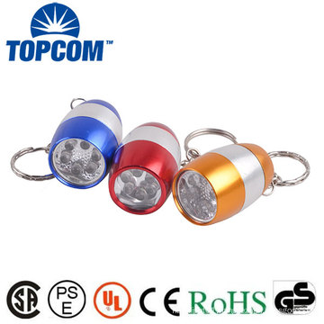 Mini Pocket Torch Keychain Light 6 White LED Egg Flashlight